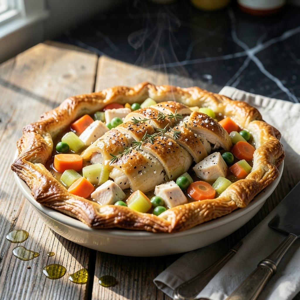 Whole Chicken Pot Pie Recipe: Golden Crust Hugging Hearty Filling