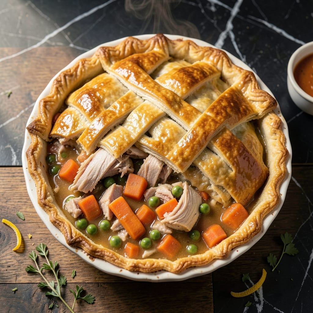 Turkey Pot Pie Pastry Recipe: Golden Lattice Over Rustic Filling