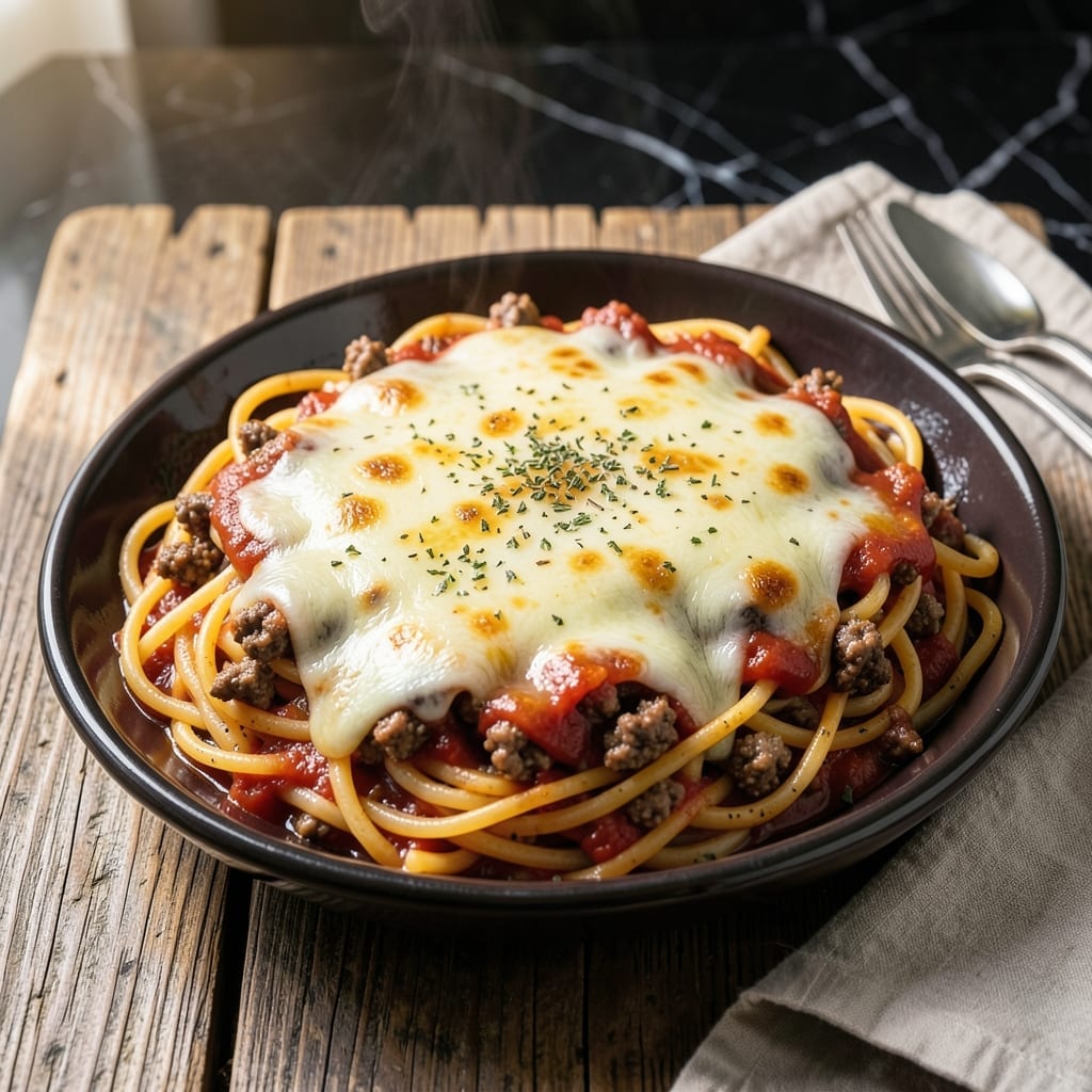 Baked Spaghetti Crock Pot Recipe: Hands-Off Cheesy Layers