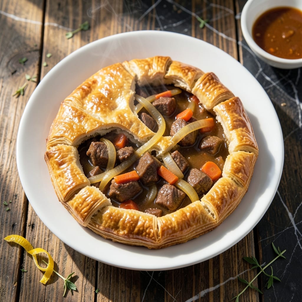 Beef Pot Pie Pastry Recipe: Flaky Layers Hugging Savory Beef Beef Pot Pie Pastry Recipe: Flaky Layers Hugging Savory Beef