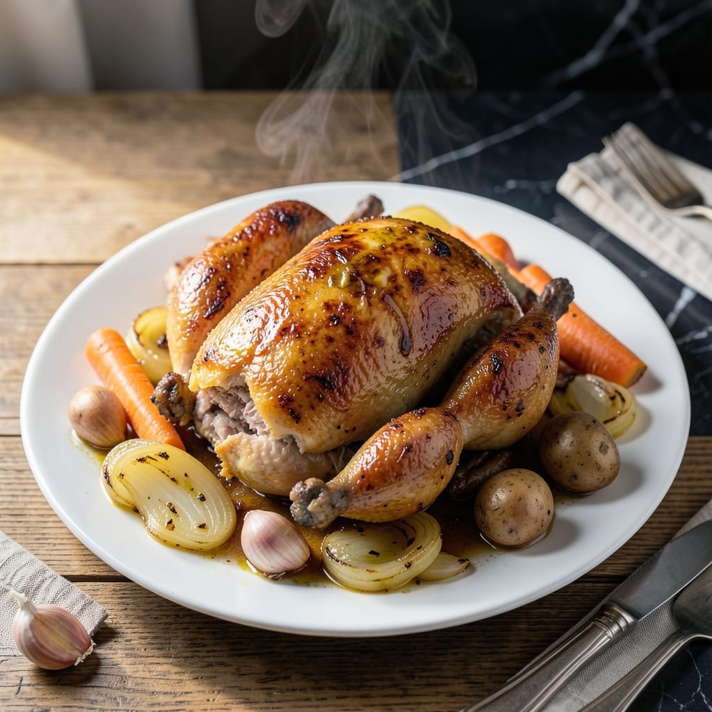 Whole Young Chicken Crock Pot Recipe: Hands-Off Herb-Infused Succulence