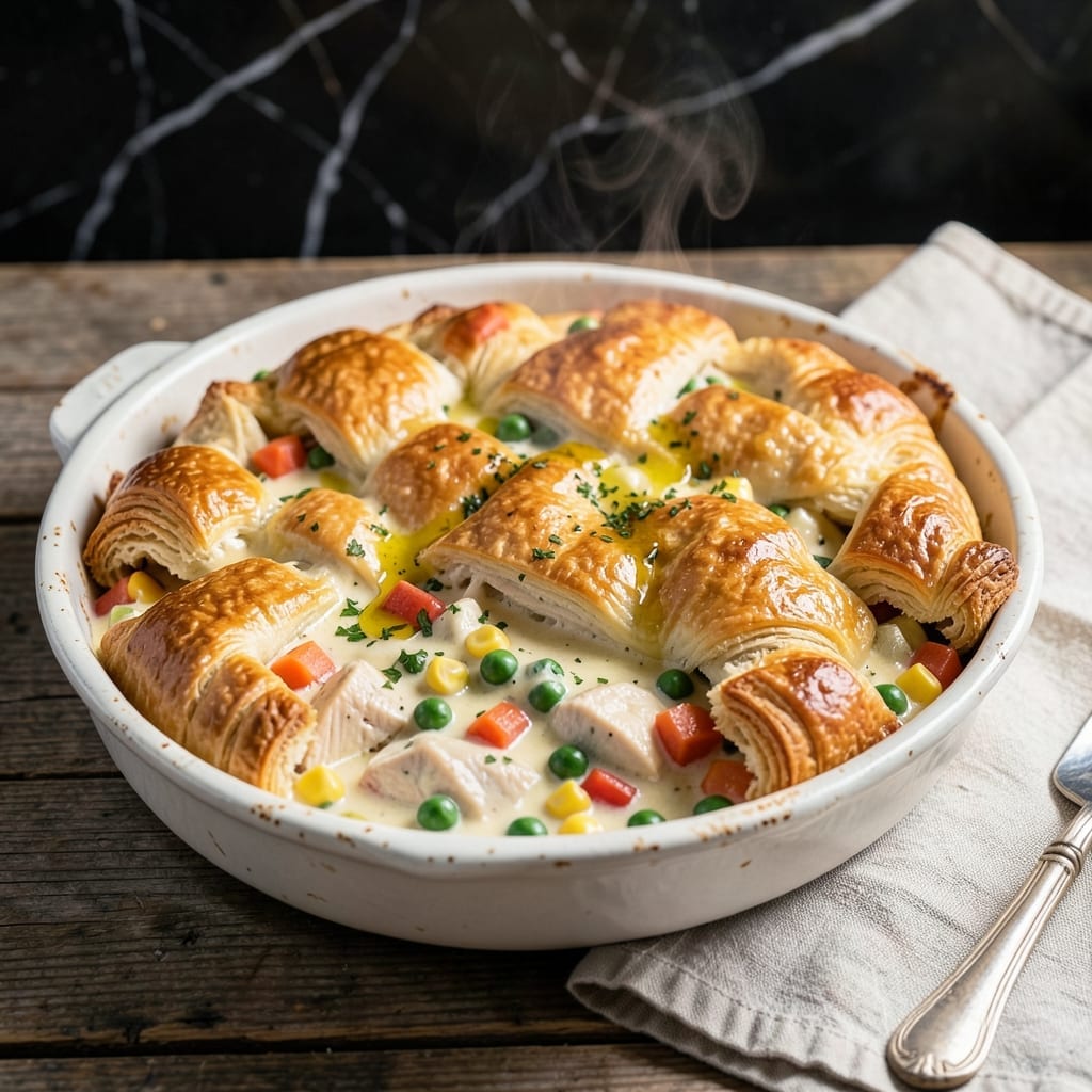 Campbell's Creamy Chicken Pot Pie Recipe: Golden Crust Over Herb-Infused Chicken