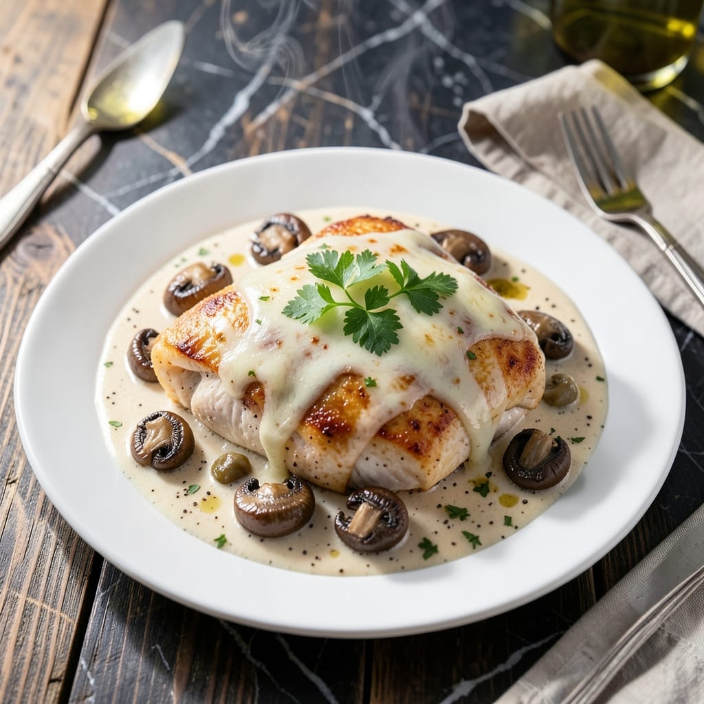 Swiss Chicken Crock Pot Recipe: Creamy Mushroom and Cheese Comfort
