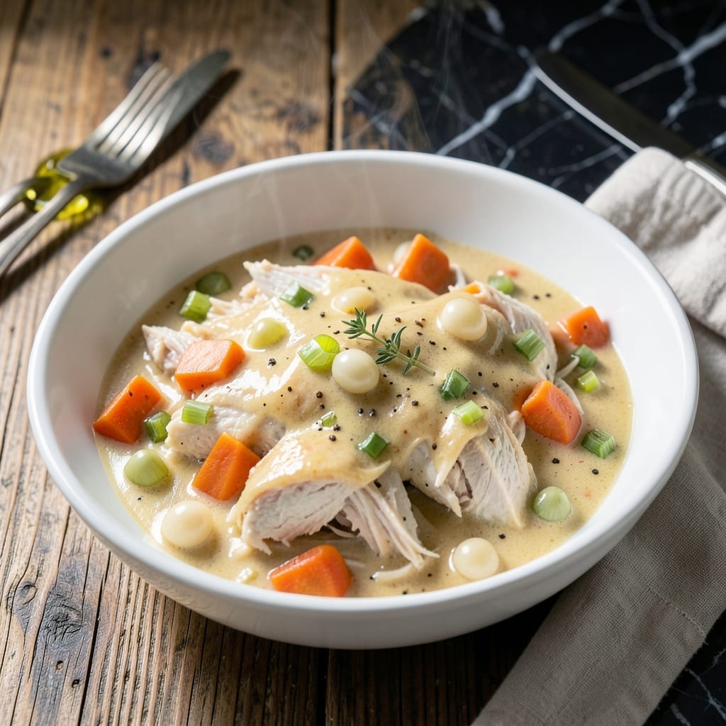 Creamy Chicken Pot Pie Filling Recipe: Velvety Sauce with Tender Chicken