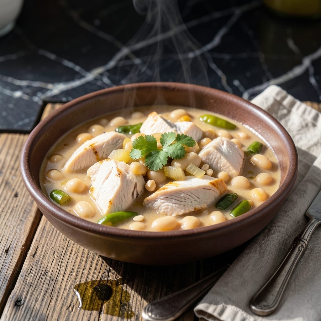 White Chicken Chili Instant Pot Recipe: Spiced White Bean and Chicken Bowl