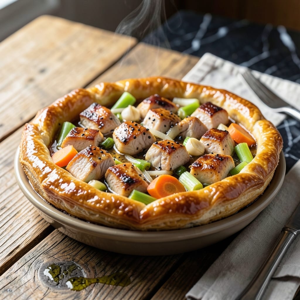 Asian Chicken Pot Pie Recipe: Flaky Crust With Savory Asian Twist