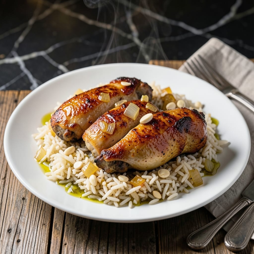 One Pot Chicken Thigh and Rice Recipe: Savory All-in-One Meal