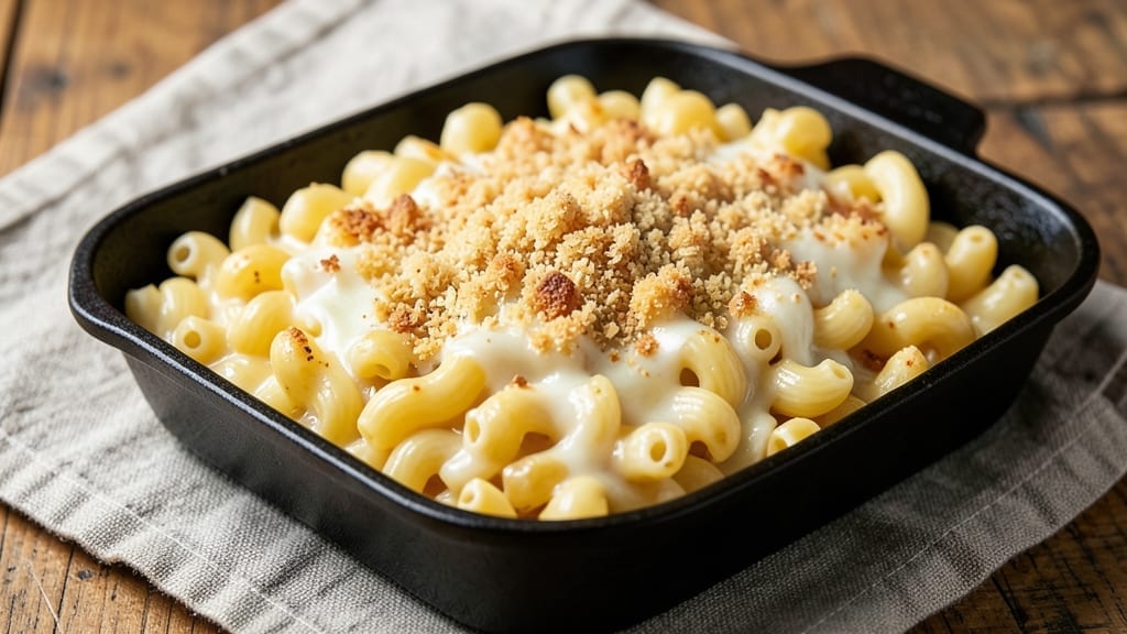 8x8 Macaroni and Cheese Recipe: Baked to Bubbly, Golden Crust