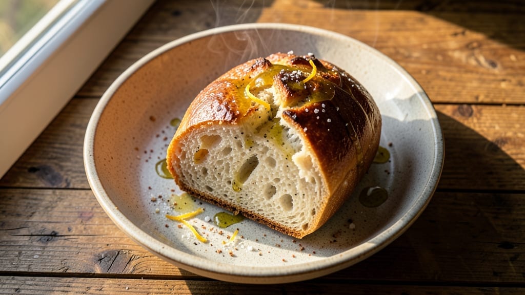 1 Loaf Yeast Bread Recipe: Crusty Crisp and Soft Pillowy Crumb
