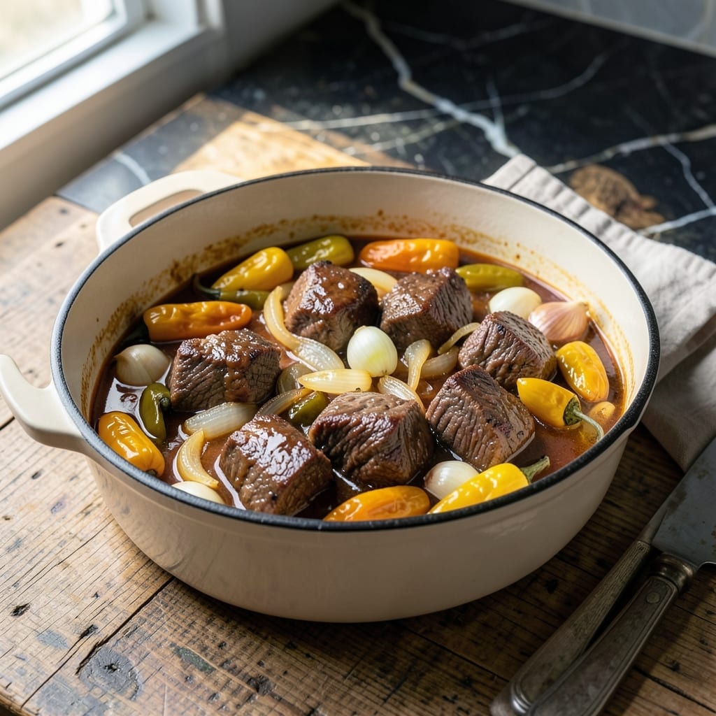 Mississippi Junk Pot Recipe: Spicy Pepperoncini Beef Stew