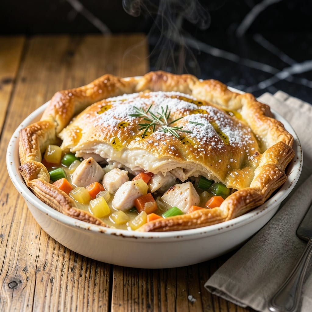 Chicken Tarragon Pot Pie Recipe: Herb-Infused Comfort With Flaky Crust