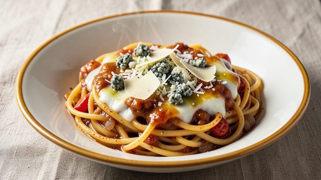 4 Cheese Spaghetti Sauce Recipe: Velvety Melted Blend With Nutty Parmesan Finish