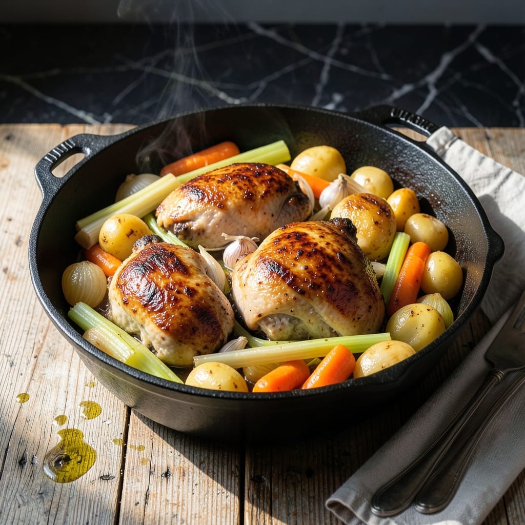 One Pot Chicken Jardiniere Recipe: Hearty Veggies in Savory Broth