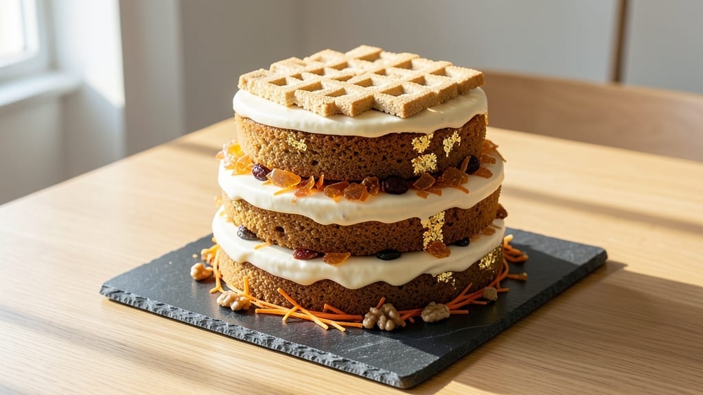 24K Carrot Cake Recipe: Glittery Vanilla Cream Cheese Frosting Magic