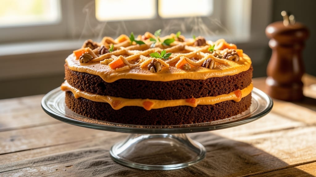 1970s Carrot Cake Recipe: Walnut Streusel Topping and Cream Cheese Frosting Bliss