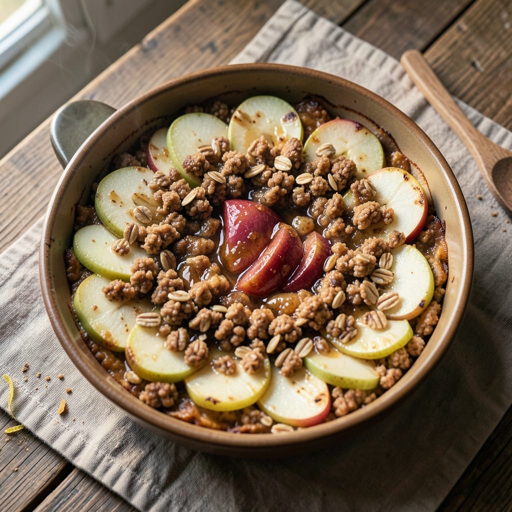 4-Hour Apple Crisp Recipe: Spiced Topping Meets Warm Fruit Filling
