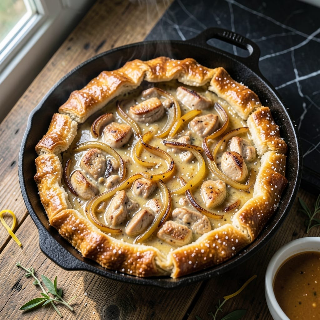 Cast Iron Chicken Pot Pie Recipe: Flaky Crust With Rustic Herb Filling Cast Iron Chicken Pot Pie Recipe: Flaky Crust With Rustic Herb Filling