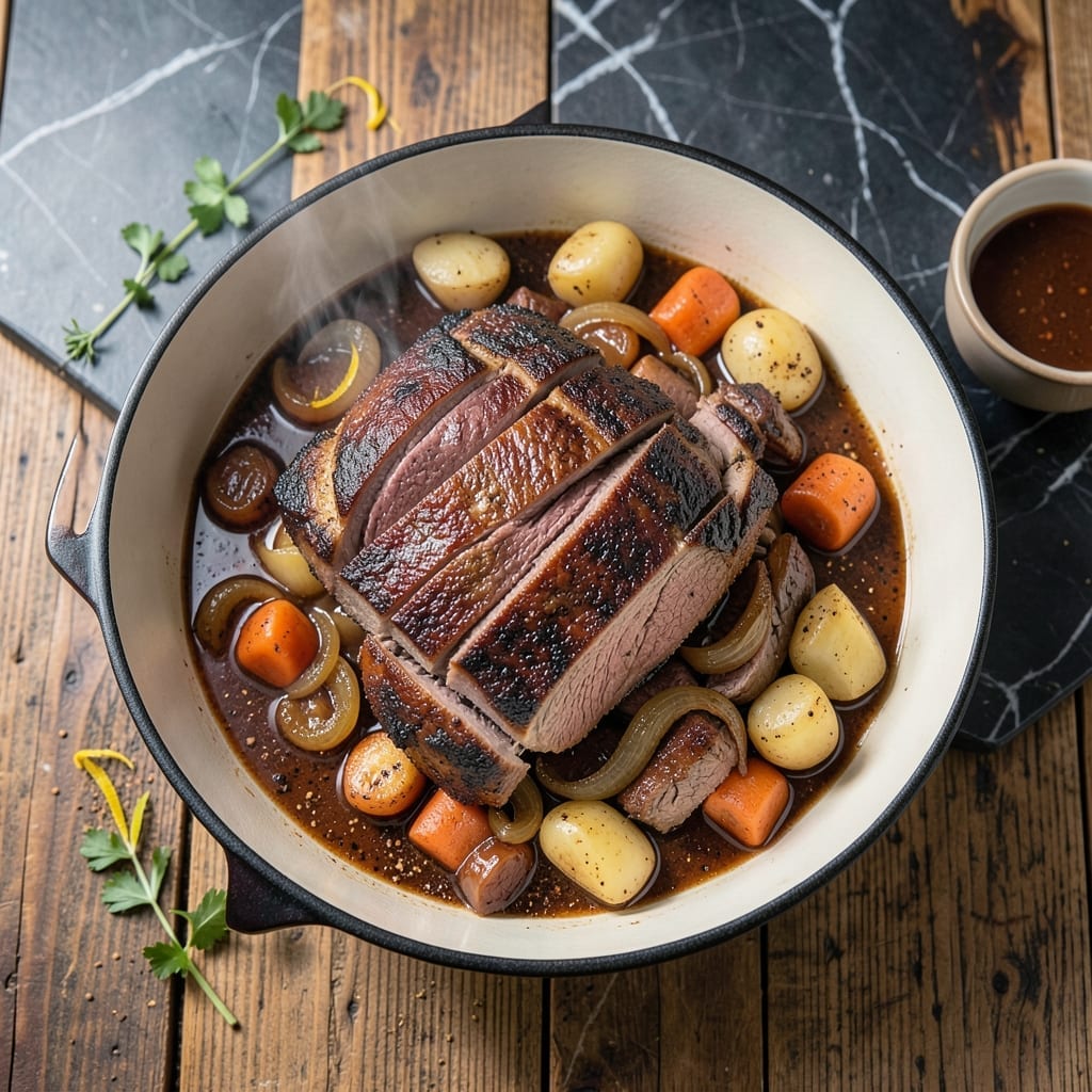 Alton Brown Pot Roast Recipe: Coffee-Rubbed Beef With Caramelized Depth Alton Brown Pot Roast Recipe: Coffee-Rubbed Beef With Caramelized Depth