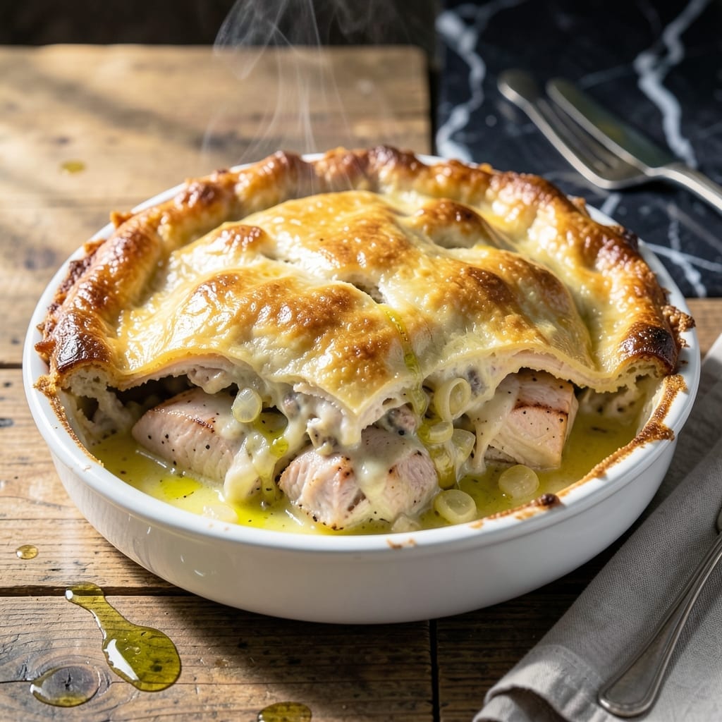 Chicken Piccata Pot Pie Recipe: Zesty Lemon Filling in a Flaky Crust