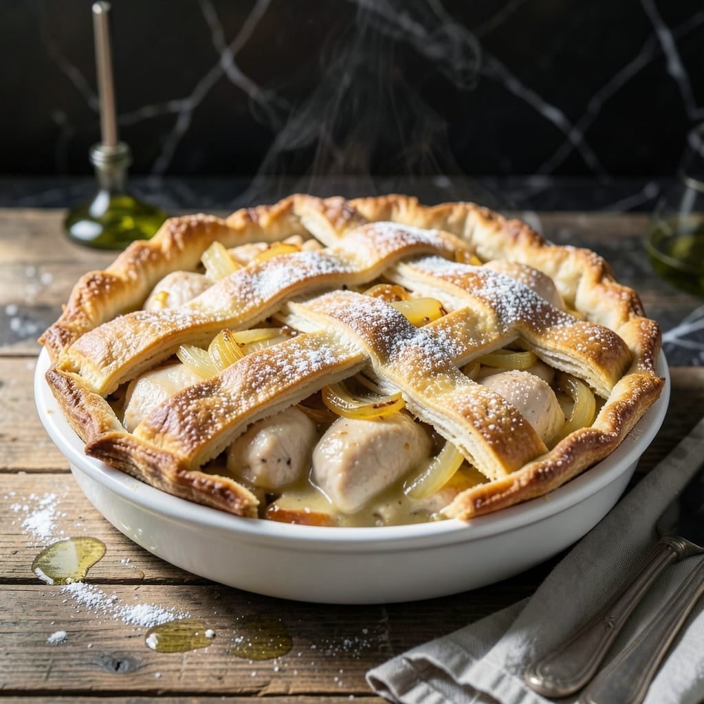J Timothy's Chicken Pot Pie Recipe: Buttery Crust Hugging Herb-Rich Filling