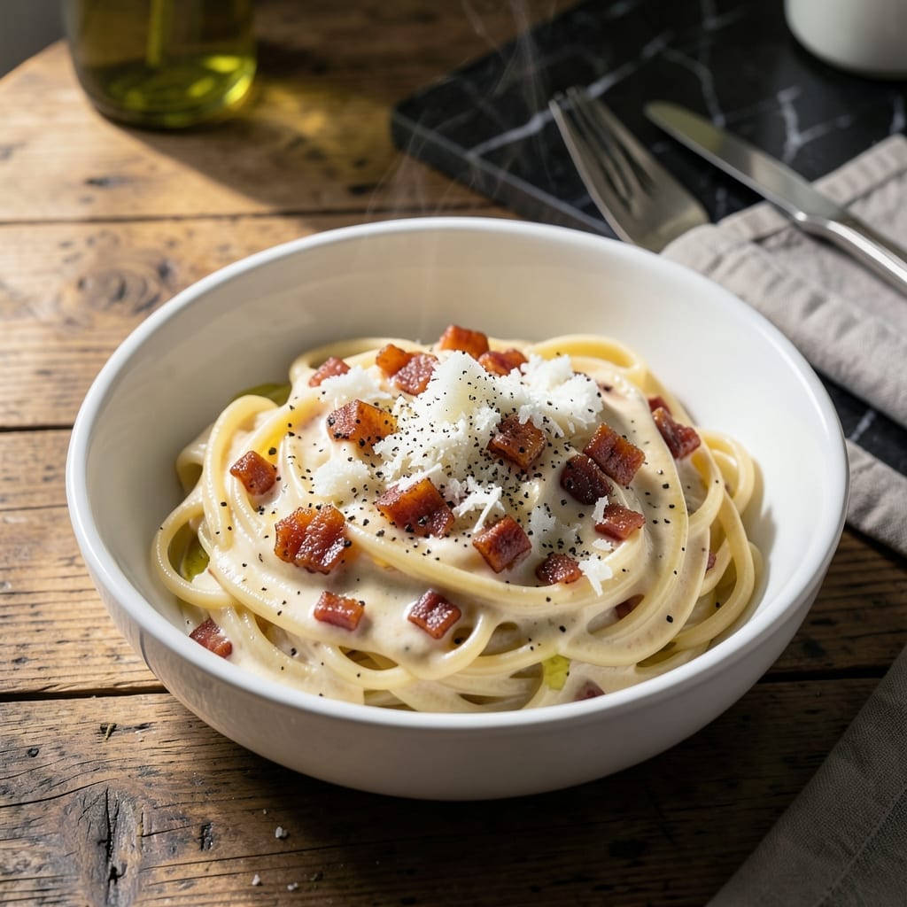 One Pot Pasta Carbonara Recipe: No-Drain Creamy Indulgence One Pot Pasta Carbonara Recipe: No-Drain Creamy Indulgence