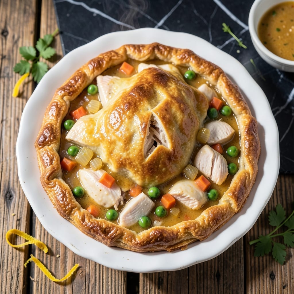 Single Chicken Pot Pie Recipe: Individual-Sized Comfort with Flaky Crust