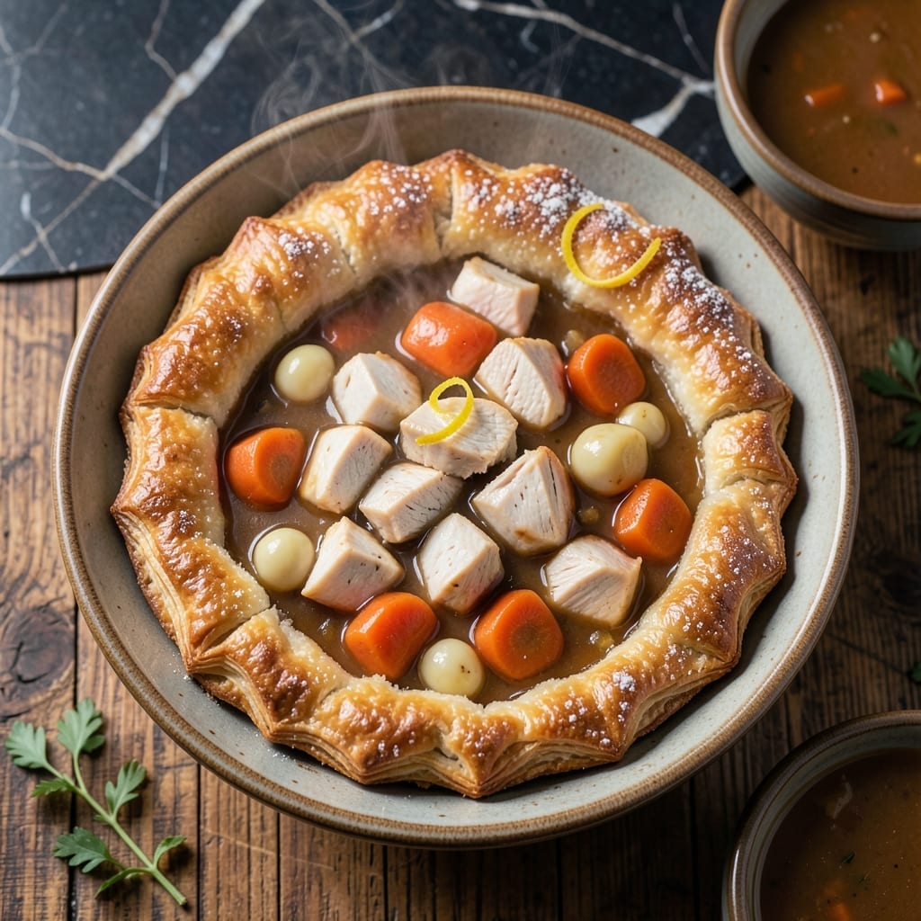 Claim Jumper Chicken Pot Pie Recipe: Flaky Crust Over Savory Herb Filling