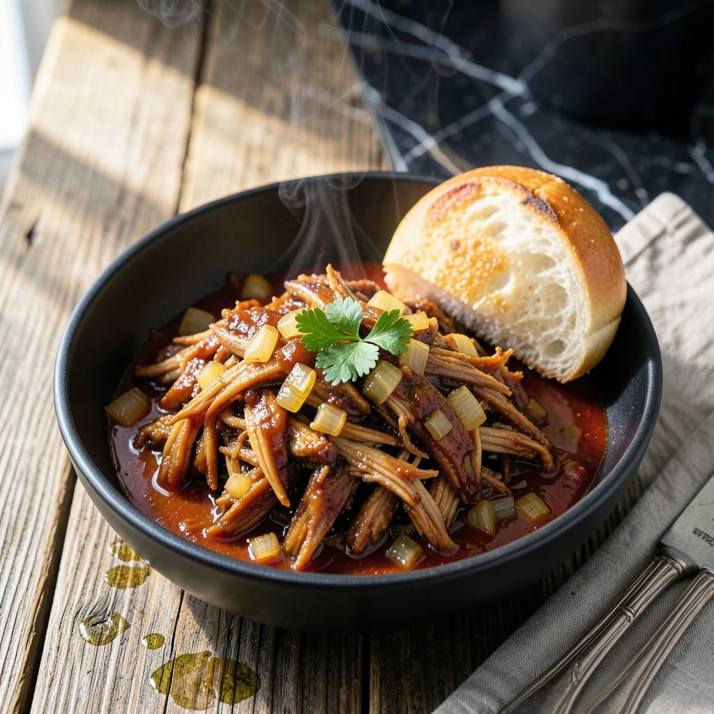 Pulled Chicken Barbecue Crock Pot Recipe: Shreds of Smoky Sweetness
