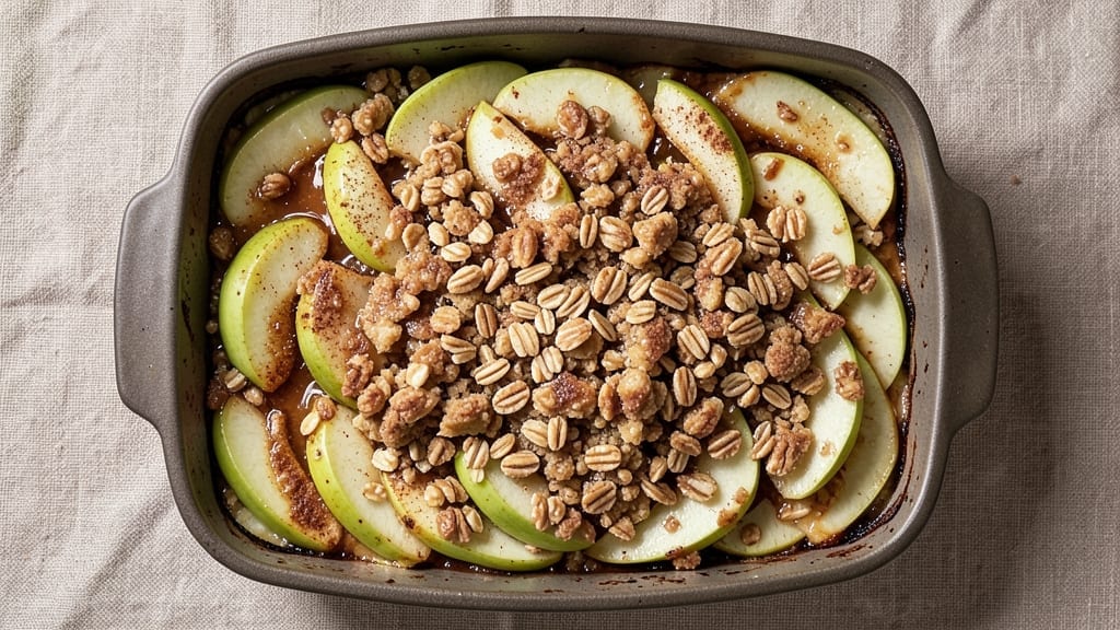 9x13 Apple Crisp Recipe: Warm Spiced Topping Over Juicy Fruit