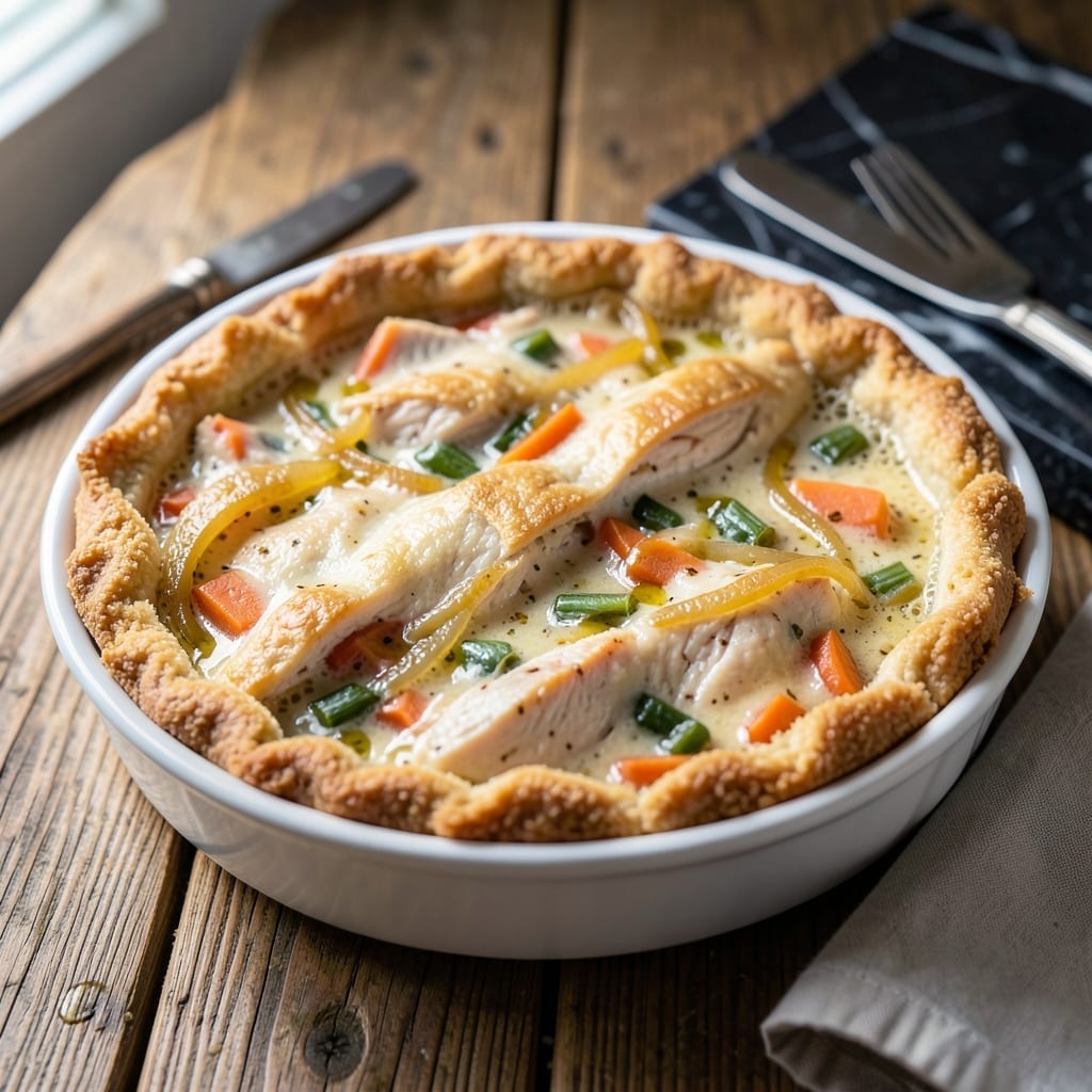 Chicken Pot Pie Cornbread Crust Recipe: Savory Filling Under Golden Crumb