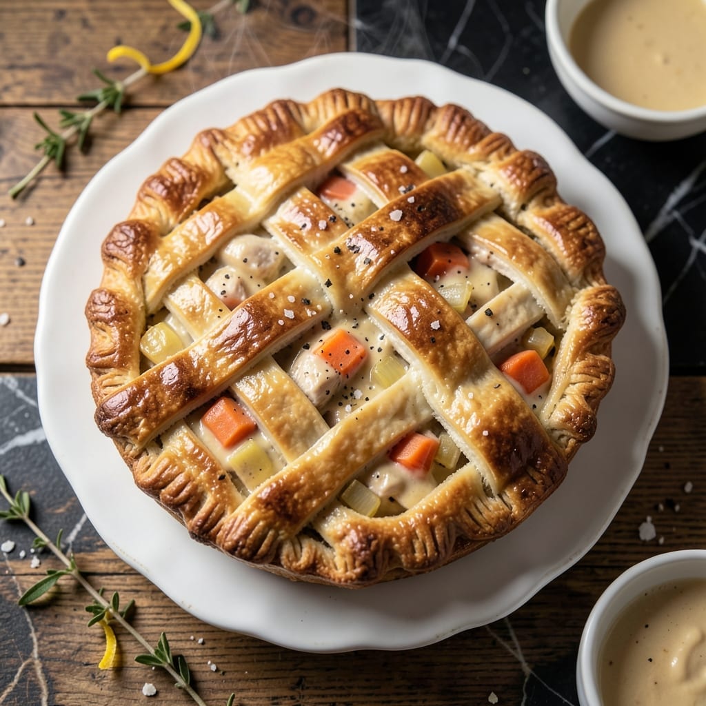 Giada Chicken Pot Pie Recipe: Flaky Crust Over Rustic Chicken and Veggies