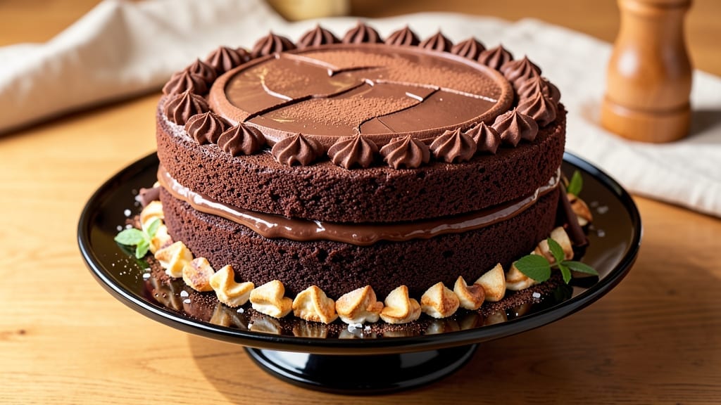 9-Inch Chocolate Cake Recipe: Triple-Layered Richness With Fudgy Frosting