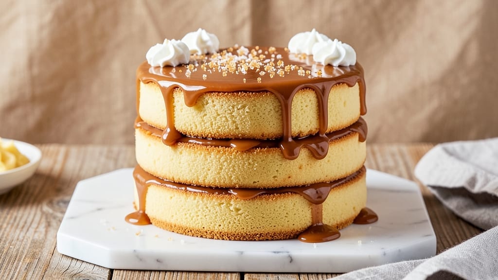 2 Layer Caramel Cake Recipe: Velvety Layers with Buttery Salted Caramel Drizzle 2 Layer Caramel Cake Recipe: Velvety Layers with Buttery Salted Caramel Drizzle