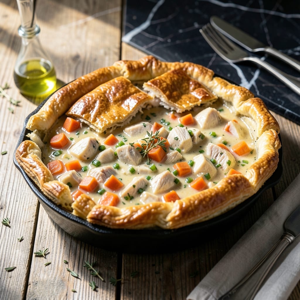 Skillet Turkey Pot Pie Recipe: One-Pan Comfort With Golden Crust