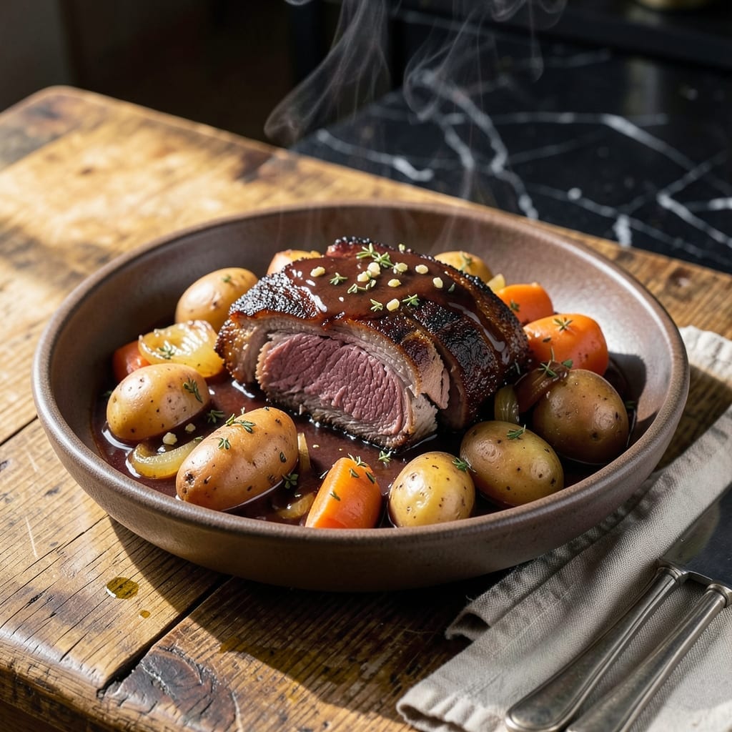 Bison Pot Roast Recipe Slow Cooker: Wild Game Richness With Root Vegetables Bison Pot Roast Recipe Slow Cooker: Wild Game Richness With Root Vegetables