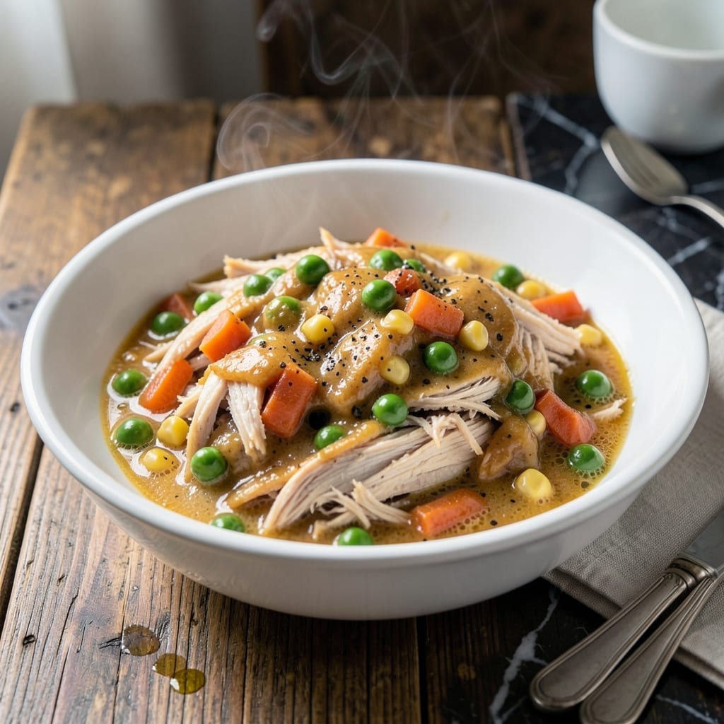 Turkey Pot Pie Recipe No Crust: Creamy Filling With Golden Topping