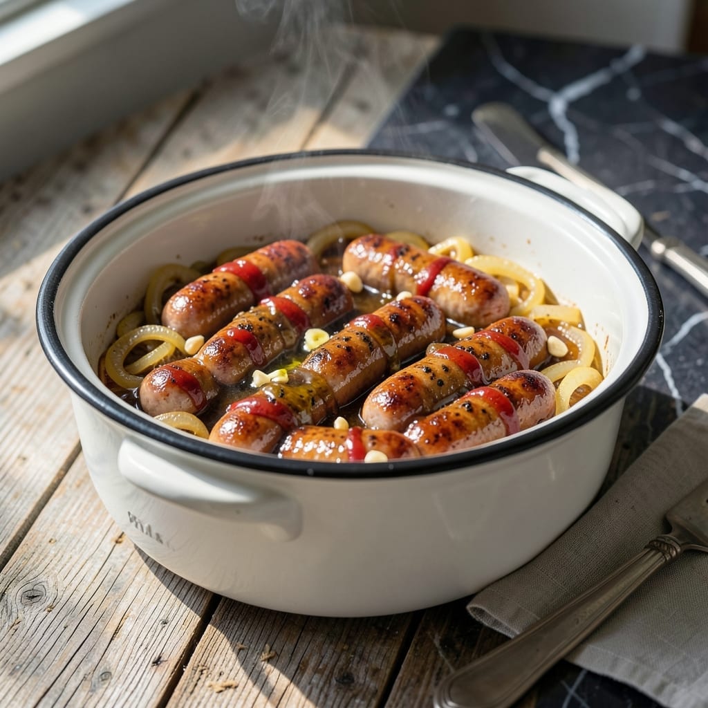 Brats in a Crock Pot Recipe: Beer-Braised Juiciness for Game Day