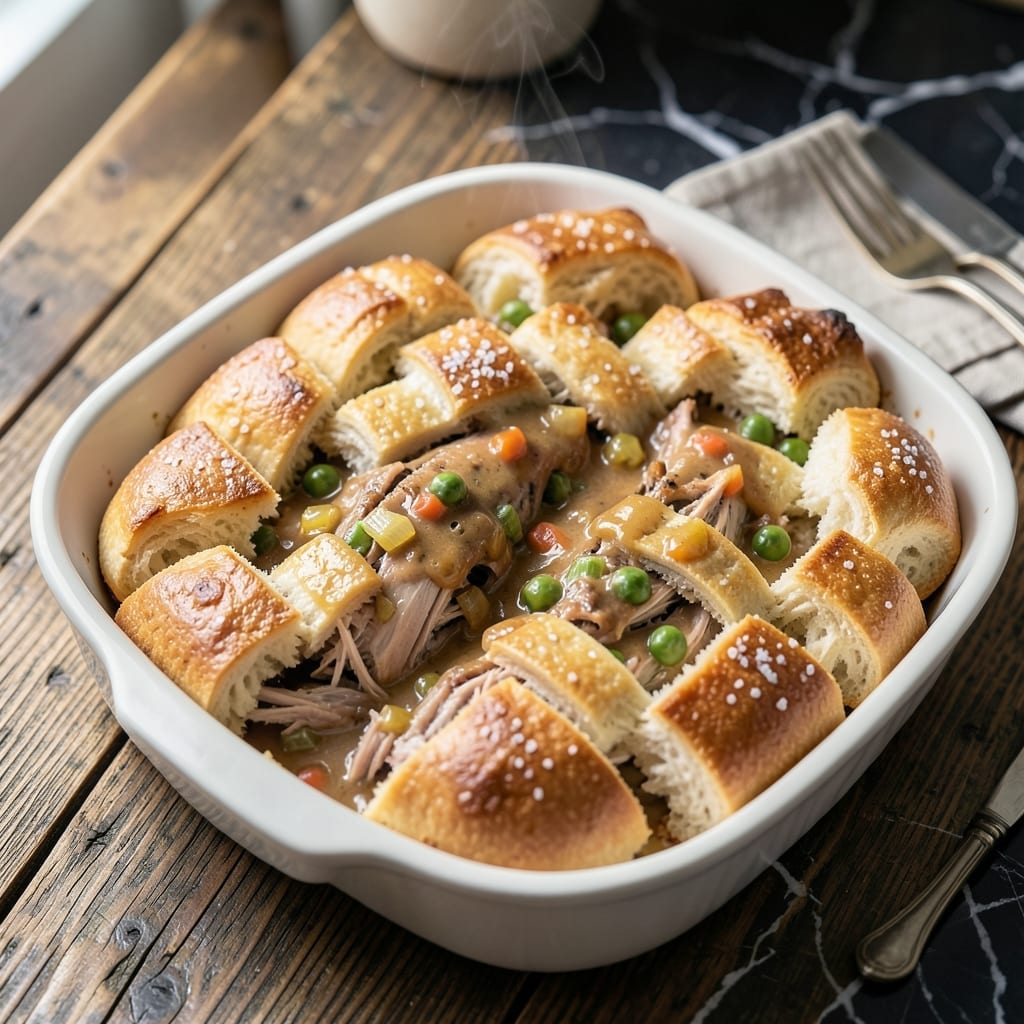 Leftover Turkey Pot Pie Recipe With Biscuits: Flaky Topped Savory Comfort