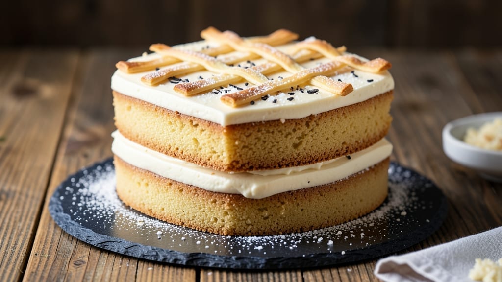2 Layer Sheet Cake Recipe: Vanilla Bean Swirl and Cream Cheese Frosting Harmony
