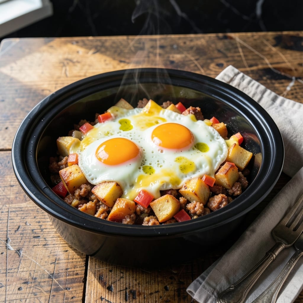 Breakfast in a Crock Pot Recipe With Sausage: Overnight Hands-Off Feast