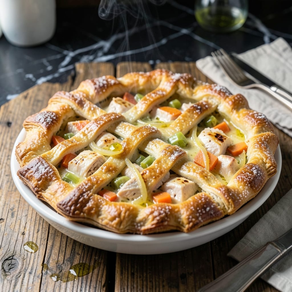 Cooked Chicken Pot Pie Recipe: Savory Filling With Buttery Top Crust