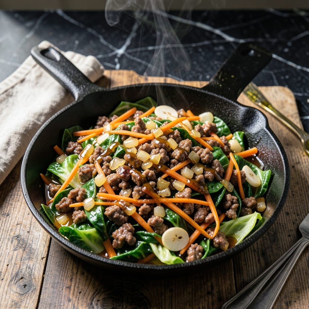 One Pot Egg Roll Recipe: Crispy Cabbage and Pork in Minutes