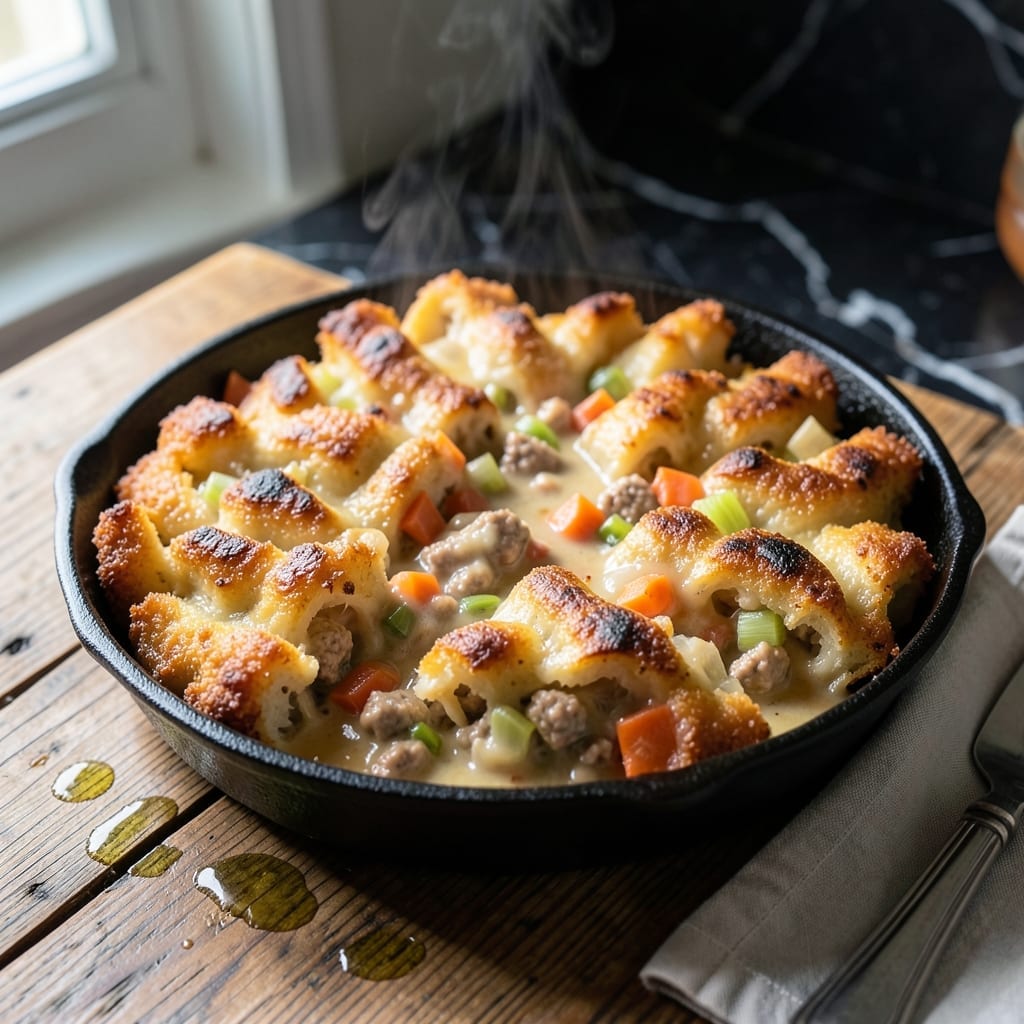 Tater Tot Pot Pie Recipe: Crunchy Topping Over Creamy Stew
