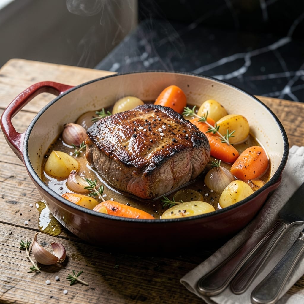 Pot Roast Recipe Dutch Oven: Wine-Braised Beef with Root Vegetables