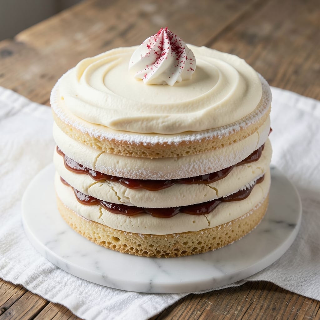 10 Round Cake Recipe: Layered Vanilla Buttercream and Chocolate Ganache
