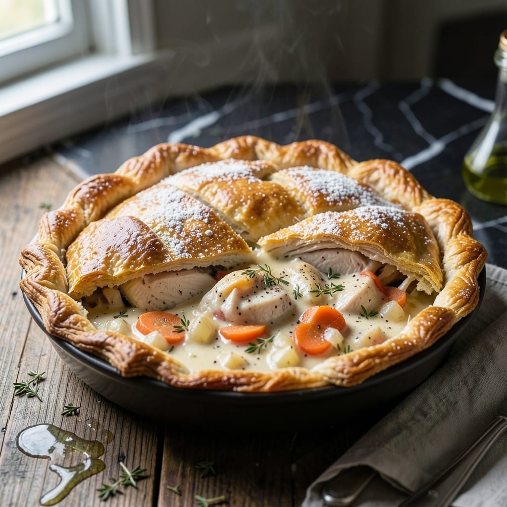 Savory Chicken Pot Pie Recipe: Herb-Infused Filling With Flaky Crust