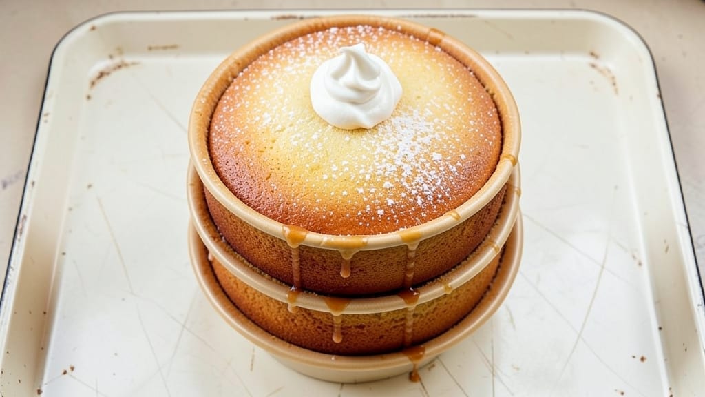 Nostalgic 90s Magic Cake Recipe: Layered Vanilla Swirls and Buttery Frosting