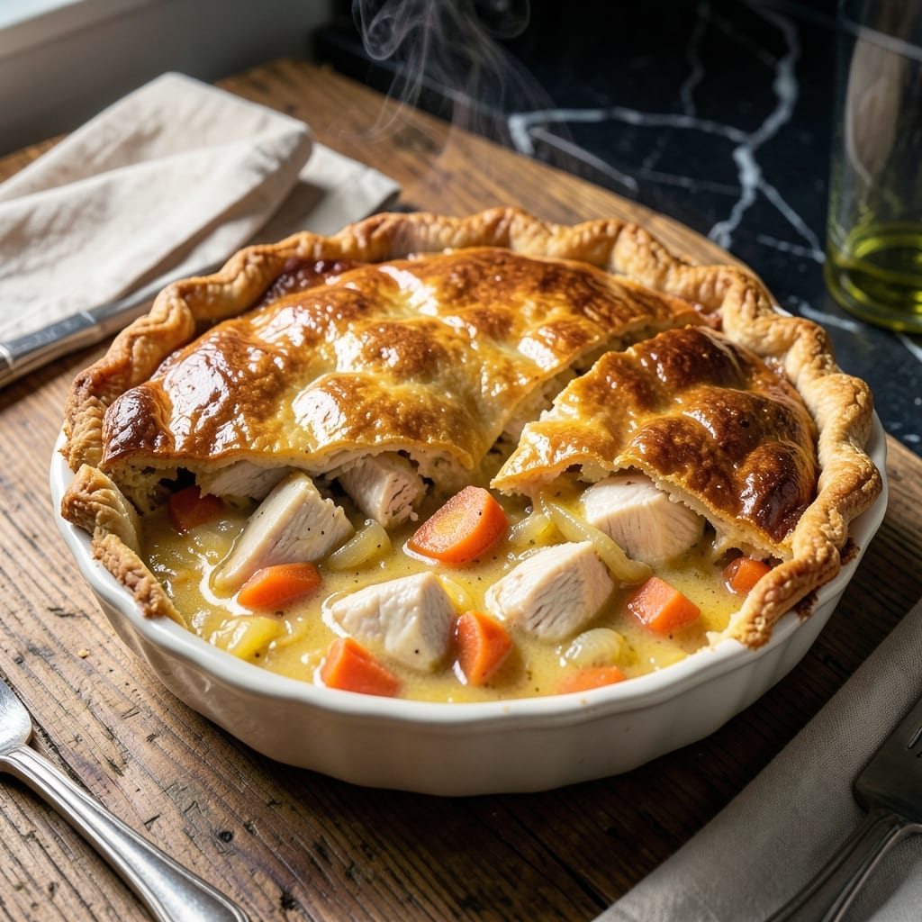 Cheddars Restaurant Chicken Pot Pie Recipe: Golden Crust Hugging Creamy Herb Filling