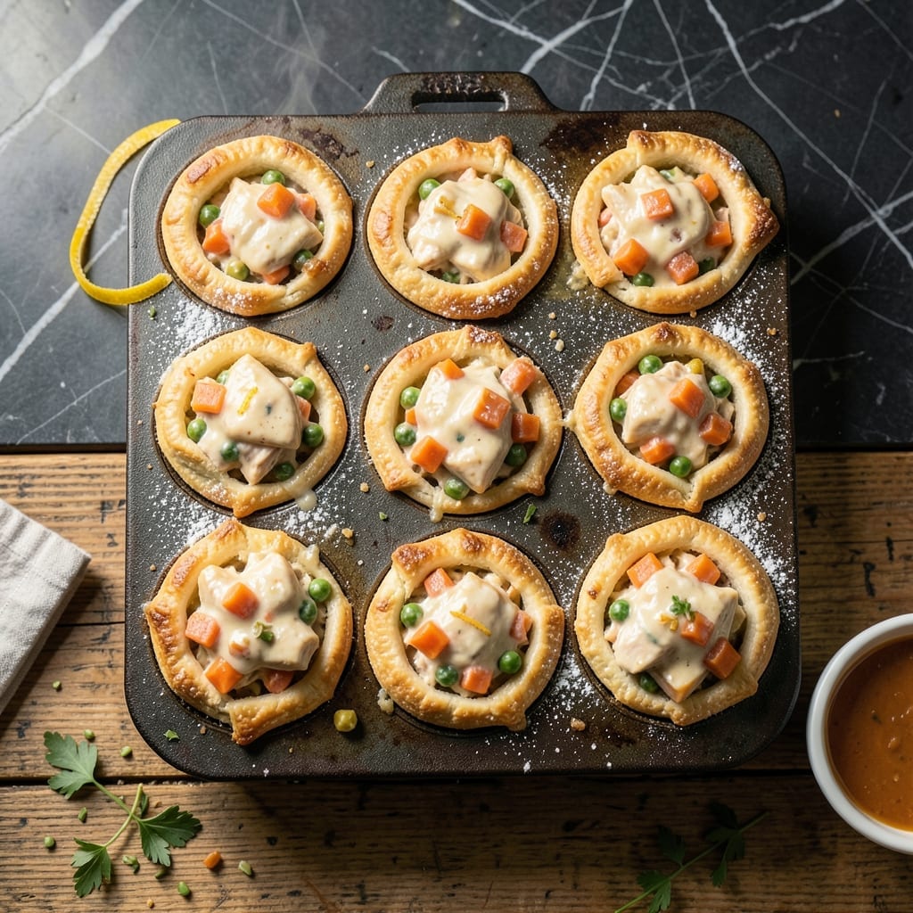 Chicken Pot Pie Biscuit Cups Recipe: Portable Comfort with Golden Crust Chicken Pot Pie Biscuit Cups Recipe: Portable Comfort with Golden Crust