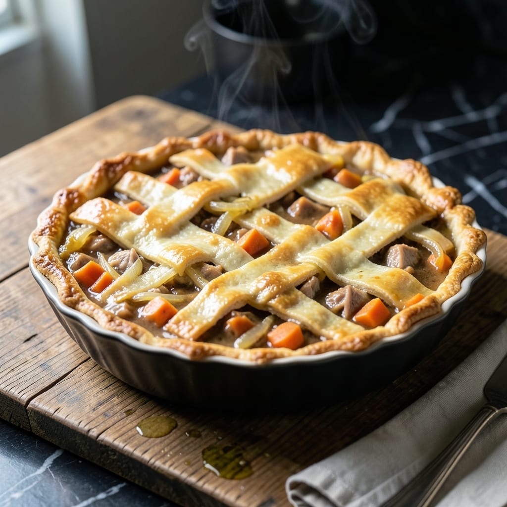 Creamy Turkey Pot Pie Recipe: Buttery Crust Hugging Savory Turkey and Veggies